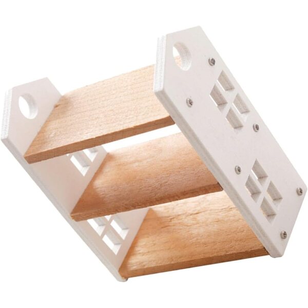 Mini Libreria in Legno a 3 Livelli per Casa delle Bambole - Scaffale Decorativo e Funzionale