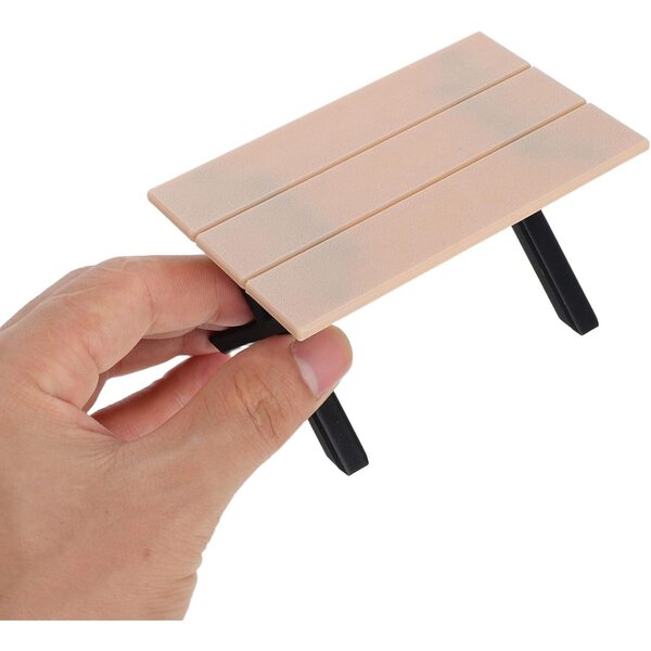 Gatuida set 4 pezzi mobili miniatura per casa delle bambole: tavolo, panca e sgabelli