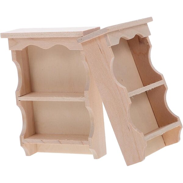 Gatuida 2 pezzi armadietti miniatura in legno per casa delle bambole stile giapponese