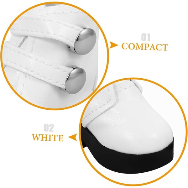 VICASKY PU-Stiefel für 18 cm große Puppen, elegante Schuhe, Puppenmode-Accessoires