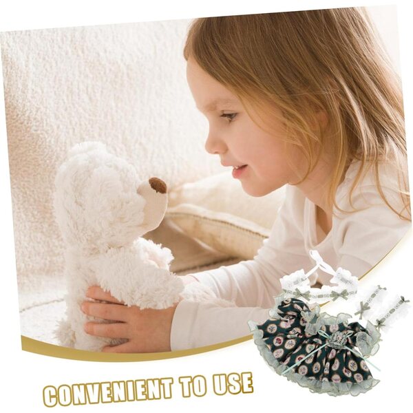 VICASKY Set Vestiti Peluche per Bambole - Vestito Verde Elegante e Confortevole