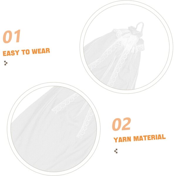 VICASKY Voile da Sposa per Bambole Elegante e Fatto a Mano, Accessorio Matrimonio
