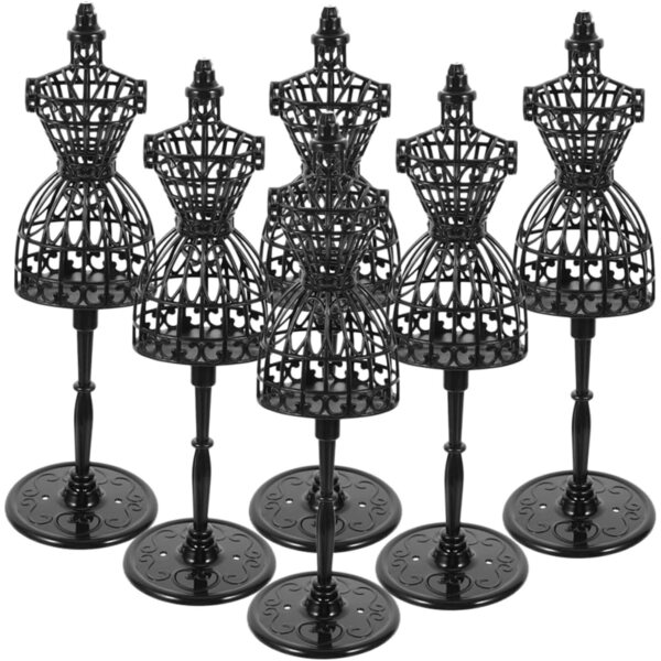 Set 6 Manichini Miniature VICASKY per Abiti e Accessori di Bambole Nero 21cm
