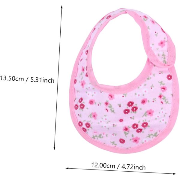 IMIKEYA Bavaglini in Tessuto Riutilizzabili per Bambole 18" con Fascia Regolabile, Set da 6