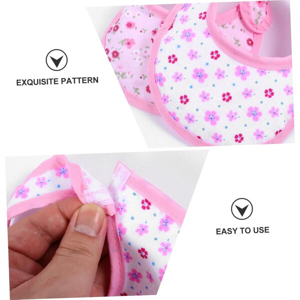 IMIKEYA Bavaglini in Tessuto Riutilizzabili per Bambole 18" con Fascia Regolabile, Set da 6
