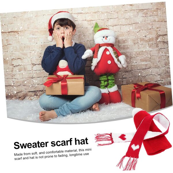 Mini cappello e sciarpa in lana Garneck per decorazioni e hobby creativi natalizi