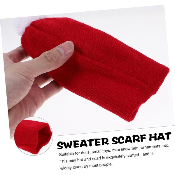 Mini cappello e sciarpa in lana Garneck per decorazioni e hobby creativi natalizi