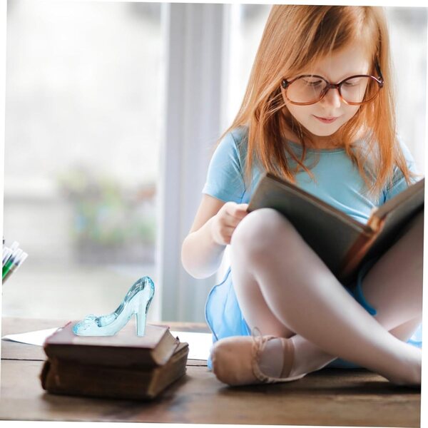 Mini Scarpe a Tacco Alto in Cristallo Blu Gatuida - Decorazione Artigianale per Bambini