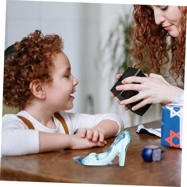 Mini Scarpe a Tacco Alto in Cristallo Blu Gatuida - Decorazione Artigianale per Bambini