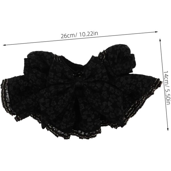 VICASKY Vestito Elegante per Bambole in Peluche con Bordo Dorato e Fiocco