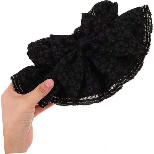 VICASKY Vestito Elegante per Bambole in Peluche con Bordo Dorato e Fiocco