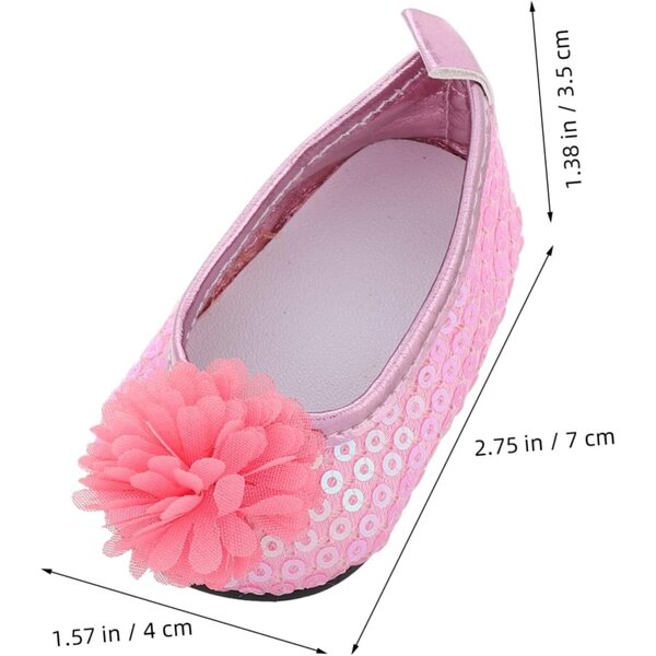 Sommerschal für Puppen mit Glitzer und rosa Blumen VICASKY 7x4x3,5 cm