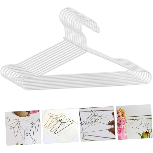 VICASKY 10 Mini-Metallcintres für Puppenkleidung und Miniaturtiere