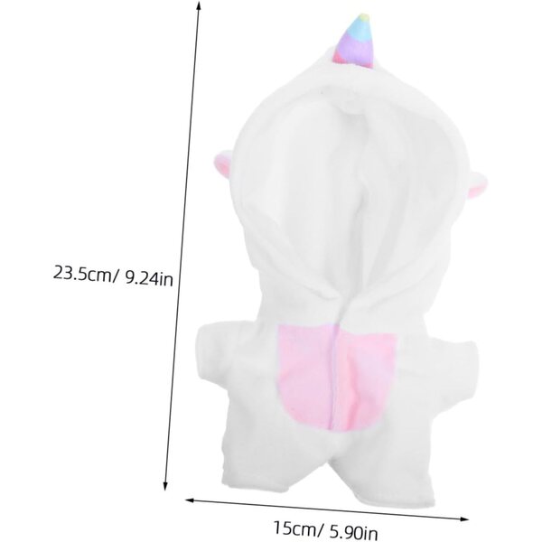 Amosfun Pyjama Licorne per bambole 20cm in Morbido Tessuto in Peluche - Costume Intercambiabile