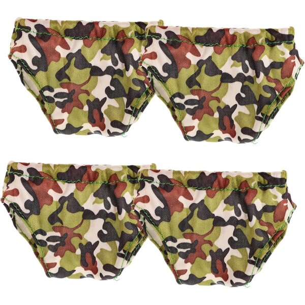 Set mit 4 Puppen-Slips aus elastischem Stoff – Dessous-Zubehör für Puppenhäuser