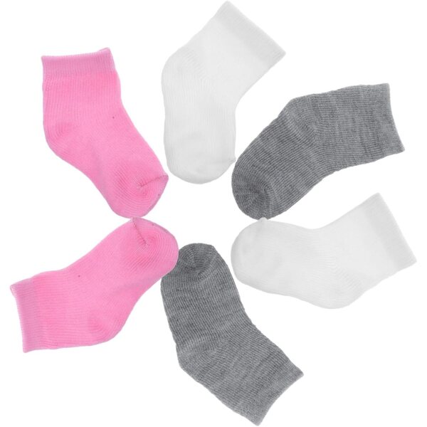 6 Paar bunte Mini-Socken für 18-Zoll-Puppen – stilvolle Modeaccessoires