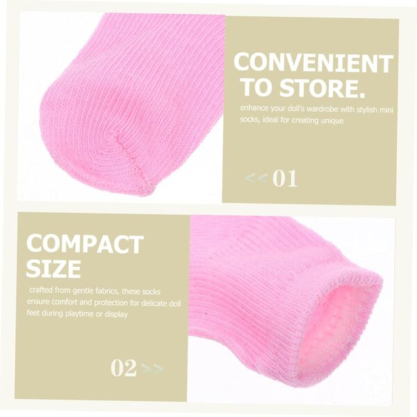 6 Paar bunte Mini-Socken für 18-Zoll-Puppen – stilvolle Modeaccessoires
