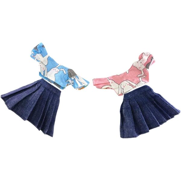 Gatuida 2 Sets Sommerkleidung für Puppen mit bedrucktem Oberteil und Accessoires – elegante und weiche Outfits