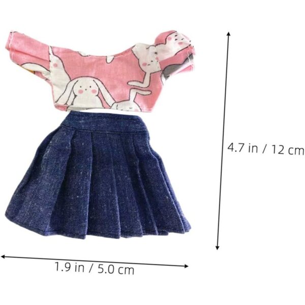 Gatuida 2 Sets Sommerkleidung für Puppen mit bedrucktem Oberteil und Accessoires – elegante und weiche Outfits