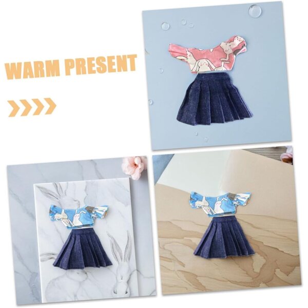 Gatuida 2 Sets Sommerkleidung für Puppen mit bedrucktem Oberteil und Accessoires – elegante und weiche Outfits