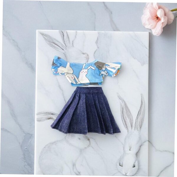 Gatuida 2 Sets Sommerkleidung für Puppen mit bedrucktem Oberteil und Accessoires – elegante und weiche Outfits