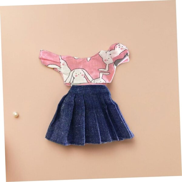 Gatuida 2 Sets Sommerkleidung für Puppen mit bedrucktem Oberteil und Accessoires – elegante und weiche Outfits