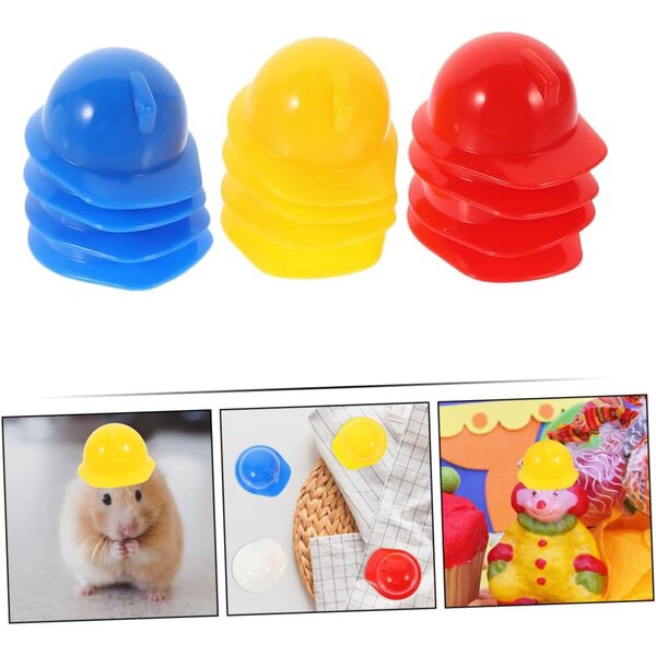 Ciieeo 30 Mini-Baustellenhelme aus Kunststoff für Puppen und Partydekorationen
