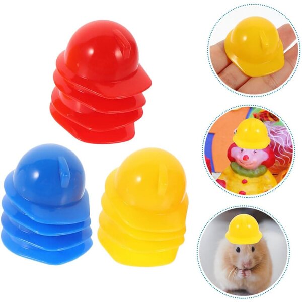 Ciieeo 30 Mini-Baustellenhelme aus Kunststoff für Puppen und Partydekorationen