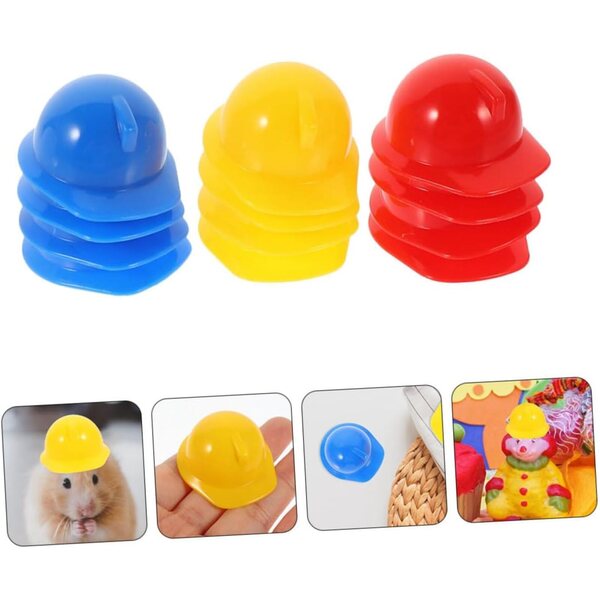Ciieeo 30 Mini-Baustellenhelme aus Kunststoff für Puppen und Partydekorationen