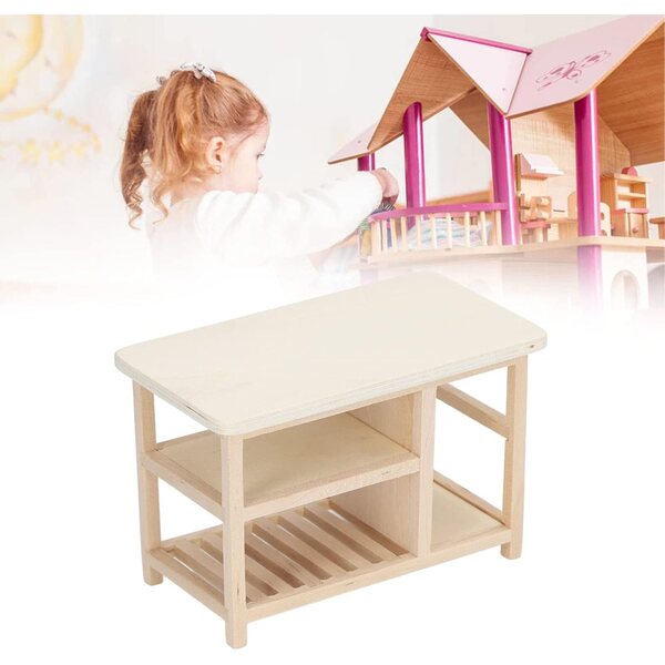 Mini-Holztisch 1:12 für Puppenhaus, grobes Design zum Anpassen