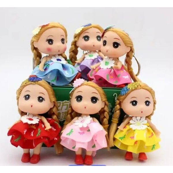 Set mit 6 Sammelfiguren mit gefärbtem Haar und Accessoires für Kinder
