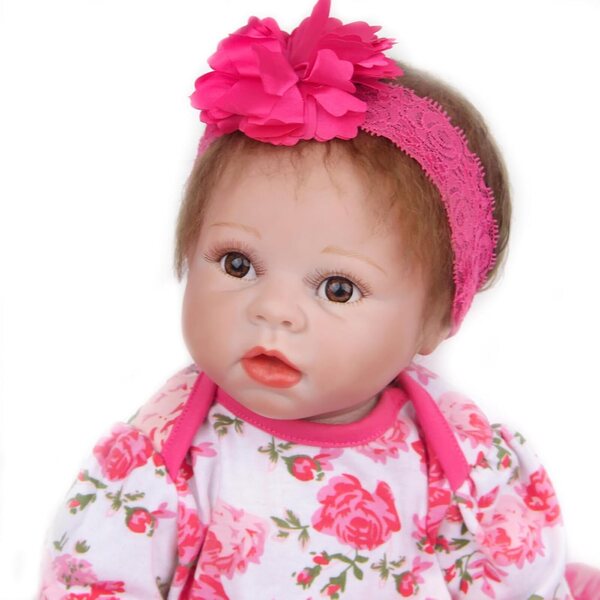 ZIYIUI Reborn Baby Girl Puppe, 55 cm, lebensecht, handgefertigt, mit Zubehör