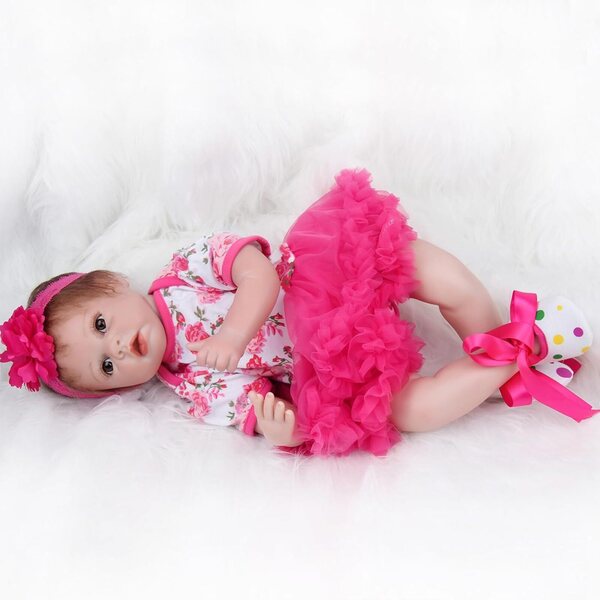 ZIYIUI Reborn Baby Girl Puppe, 55 cm, lebensecht, handgefertigt, mit Zubehör