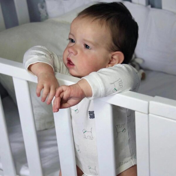 Zero Pam Reborn Baby Boy Doll 50 cm Realistische Silikonpuppe mit authentischen Haaren und Details