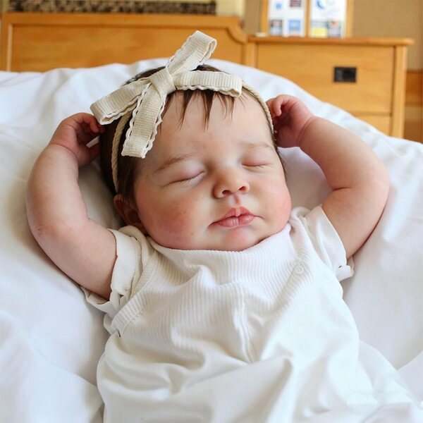 Reborn-Babypuppe aus Silikon, 50 cm, realistisch, mit Neugeborenen-Zubehör