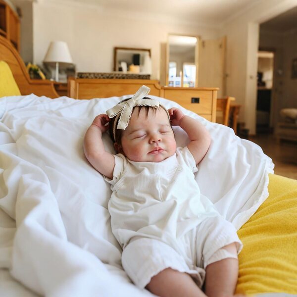 Reborn-Babypuppe aus Silikon, 50 cm, realistisch, mit Neugeborenen-Zubehör