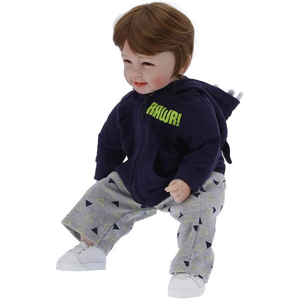 Cryfokt Reborn-Puppen, 55 cm, weicher Körper, Kleidung, 0–3 Monate, realistisches Spielzeug