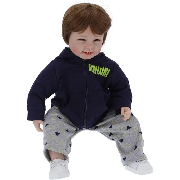 Cryfokt Reborn-Puppen, 55 cm, weicher Körper, Kleidung, 0–3 Monate, realistisches Spielzeug