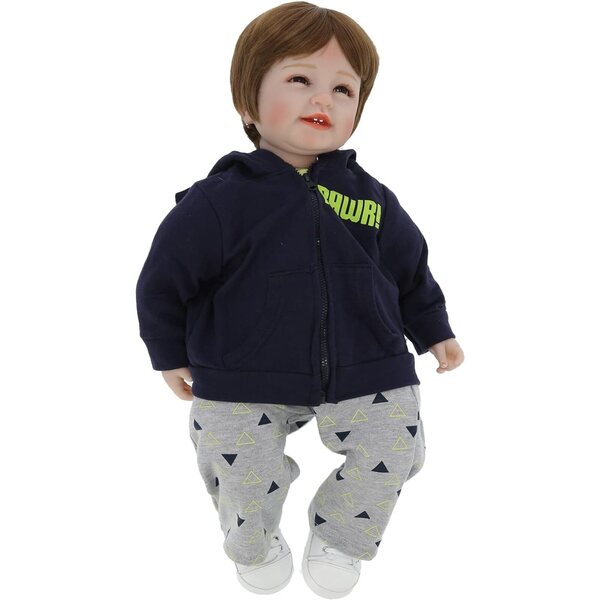 Cryfokt Reborn-Puppen, 55 cm, weicher Körper, Kleidung, 0–3 Monate, realistisches Spielzeug