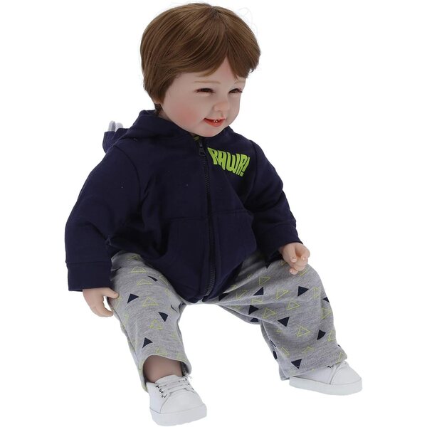 Cryfokt Reborn-Puppen, 55 cm, weicher Körper, Kleidung, 0–3 Monate, realistisches Spielzeug