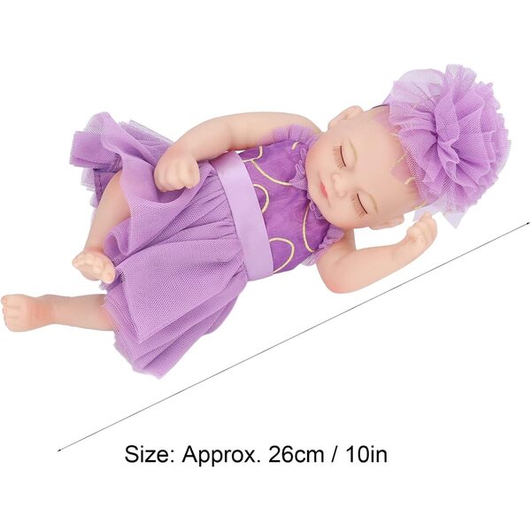 HEEPDD Neugeborene weiche Silikonpuppe 26 cm – Kreativspiel für Kinder ab 3 Jahren