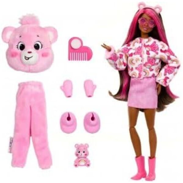 Cutie Reveal Care Bears Tucalin-Puppe mit Plüschkostüm und 10 Überraschungen