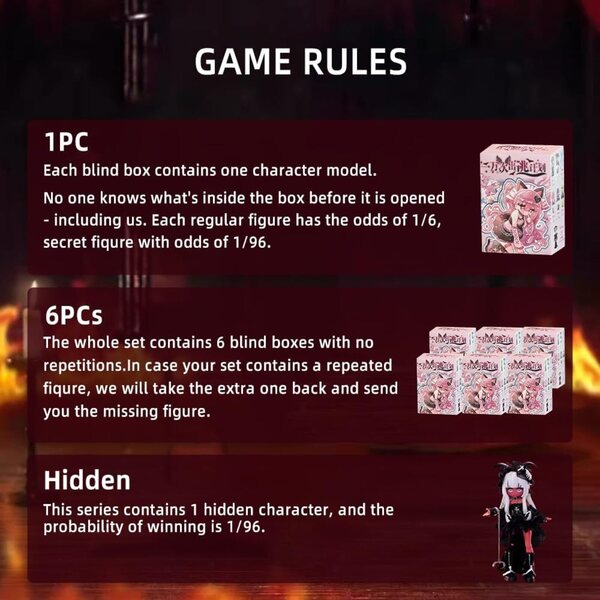 niannyyhouse BJD Blind Box 6 pièces - Figurine 1/12 Dix Mille Plans d'Évasion