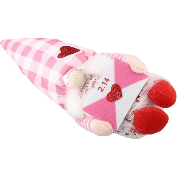 Morbida bambola nana di San Valentino 28 cm lavorata a maglia, regalo decorativo festivo