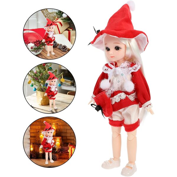 SOIMISS bambole BJD Articolata 30 cm con Abiti, Cappello e Borsa – Giocattolo Realistico per Bambine