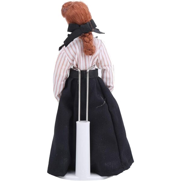 Keramikpuppe Frau mit langem Kleid und beweglichen Gelenken, 15,3 cm