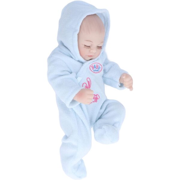 Dan&Dre Baby Doll Reborn 10" aus weichem Silikon, waschbar, realistischer Pyjama für Kinder
