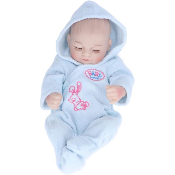 Dan&Dre Baby Doll Reborn 10" aus weichem Silikon, waschbar, realistischer Pyjama für Kinder