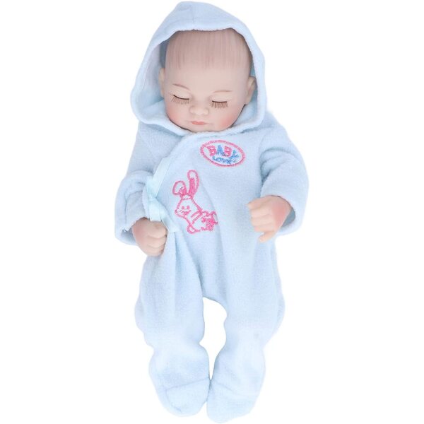 Dan&Dre Baby Doll Reborn 10" aus weichem Silikon, waschbar, realistischer Pyjama für Kinder