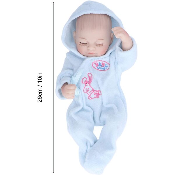 Dan&Dre Baby Doll Reborn 10" aus weichem Silikon, waschbar, realistischer Pyjama für Kinder